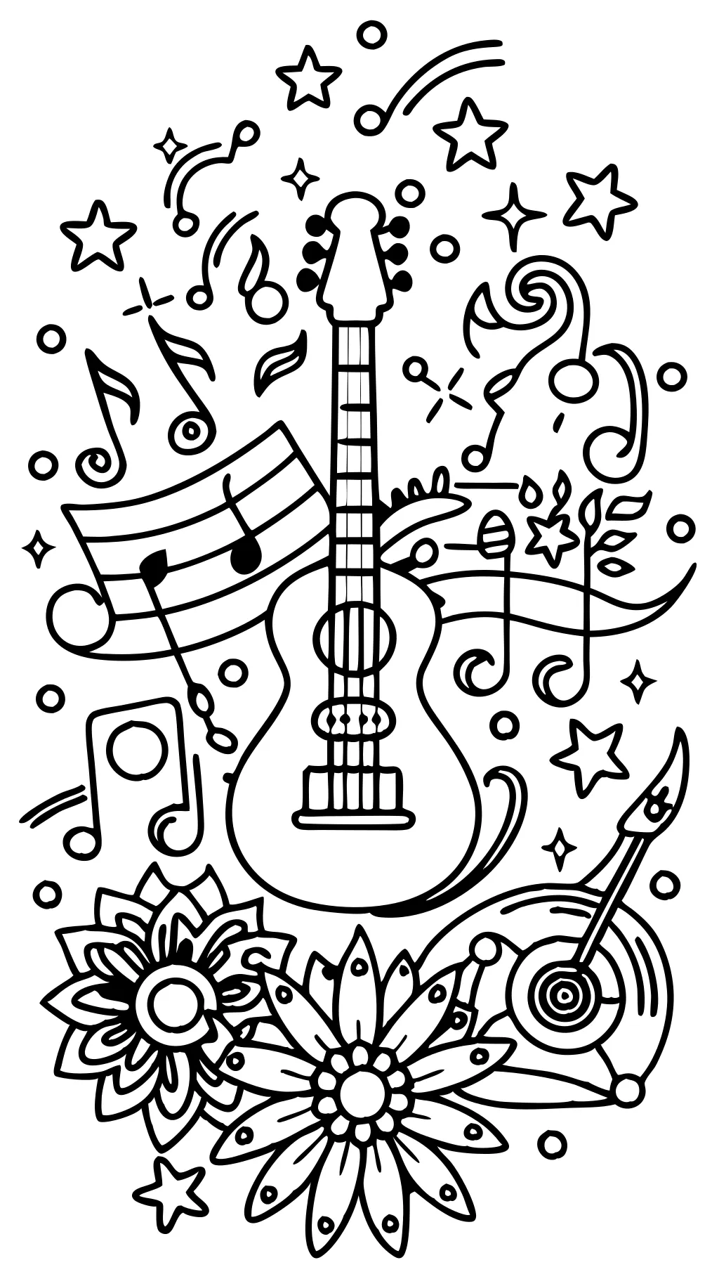 music adult coloring pages